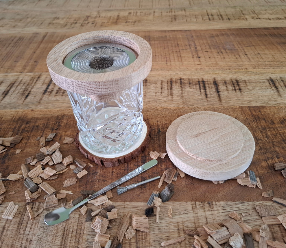 Whiskey Rokerset – Dublin Crystal 6-delig met 4 Houtsmaken - ProostMoment