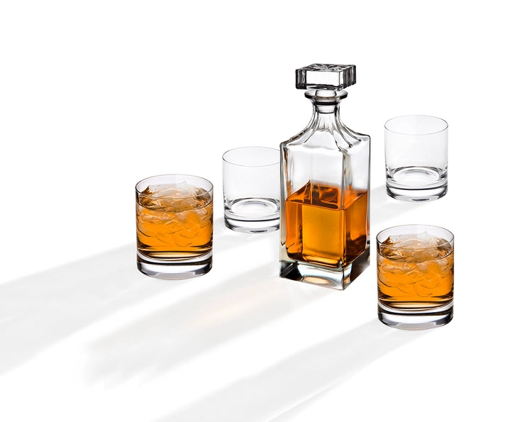 Luxe Kristallen Whisky karaf met 4 Glazen – Loodvrij Kristal