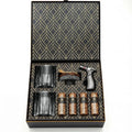 luxe whisky rookset met glazen torch en houtsnippers in geschenkdoos