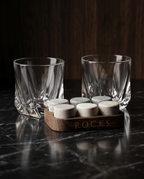 Twist Whiskyglazen & Granieten Koelstenen - Luxe cadeauset voor een echte whiskyliefhebber. 