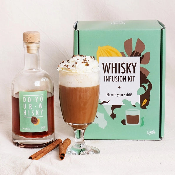 Whisky infusion fles met kruiden en houtchips – maak je eigen whisky met ProostMoment