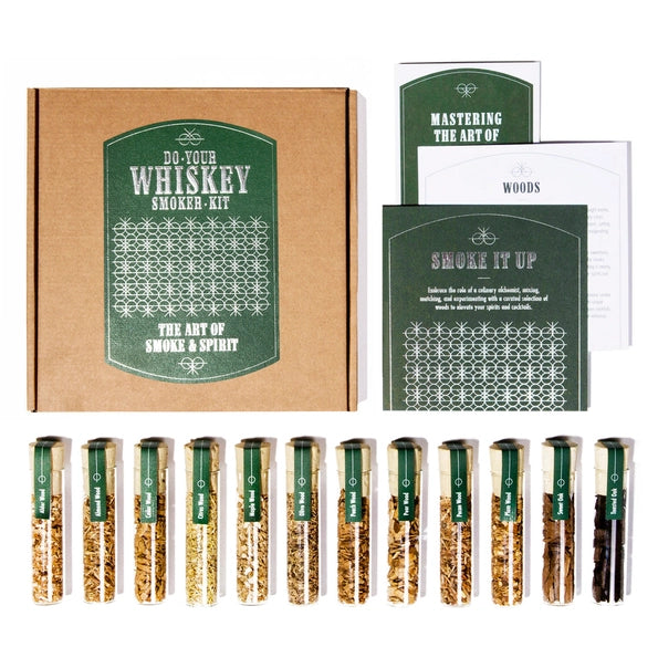 Whiskey Rookhout Chips Set – 12 Soorten Premium Hout voor Rookaroma - ProostMoment