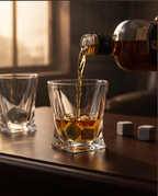 Gedraaide Whiskyglazen met IJsstenen – Set van 2 - ProostMoment