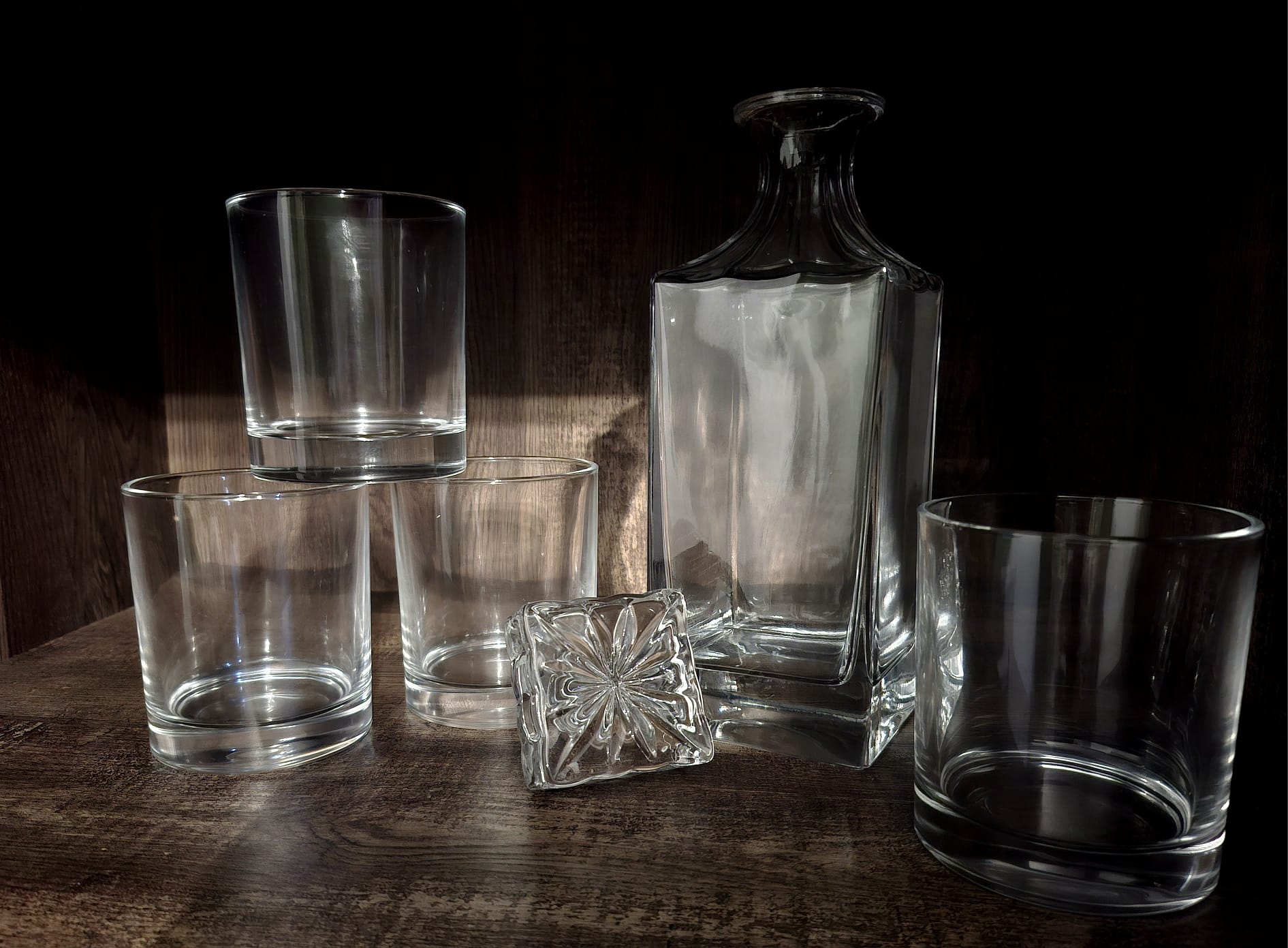 Luxe Kristallen Whisky karaf met 4 Glazen – Loodvrij Kristal - ProostMoment