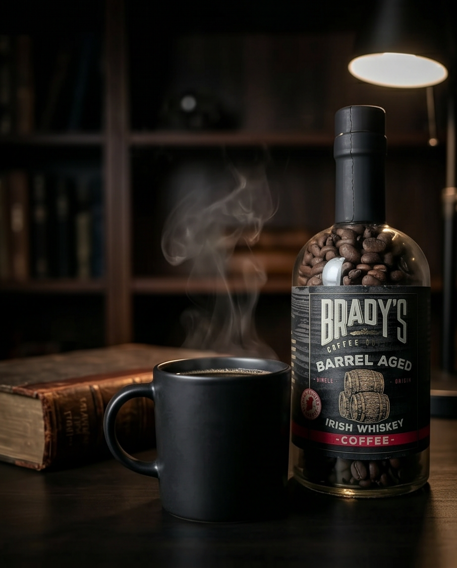 Brady’s Barrel Aged Irish Whiskey Coffee in Fles – Luxe Vatgerijpte Koffie - ProostMoment