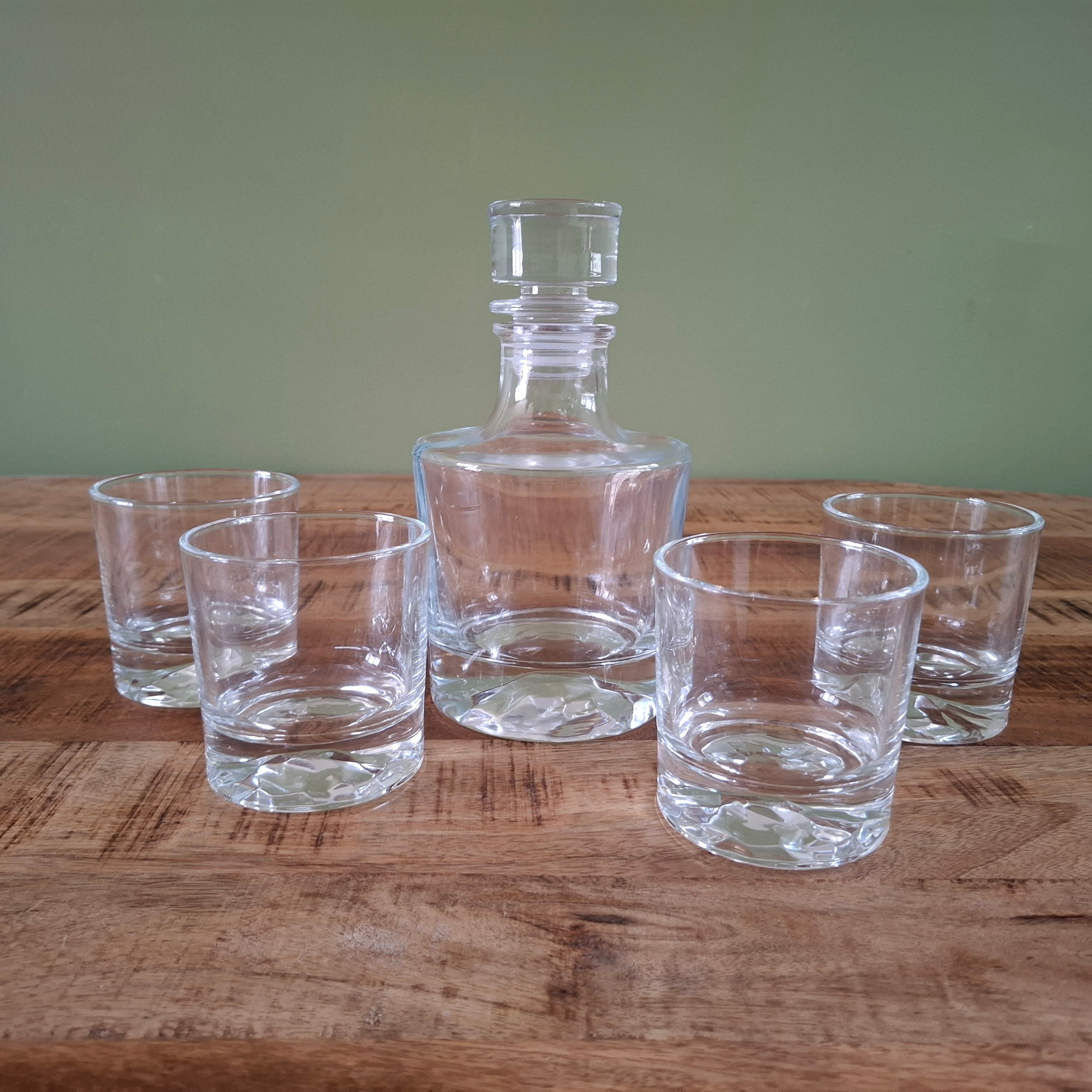 Luxe Whisky Karaf Cadeauset – Inclusief 4 Glazen & Luchtdichte Stop - ProostMoment