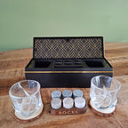 Luxe Whisky Cadeauset – Twist Whiskyglazen & Koelstenen - ProostMoment