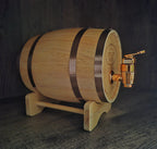 Decoratief houten whiskyvat met tap van 800 ml voor bar, mancave of woonkamer.