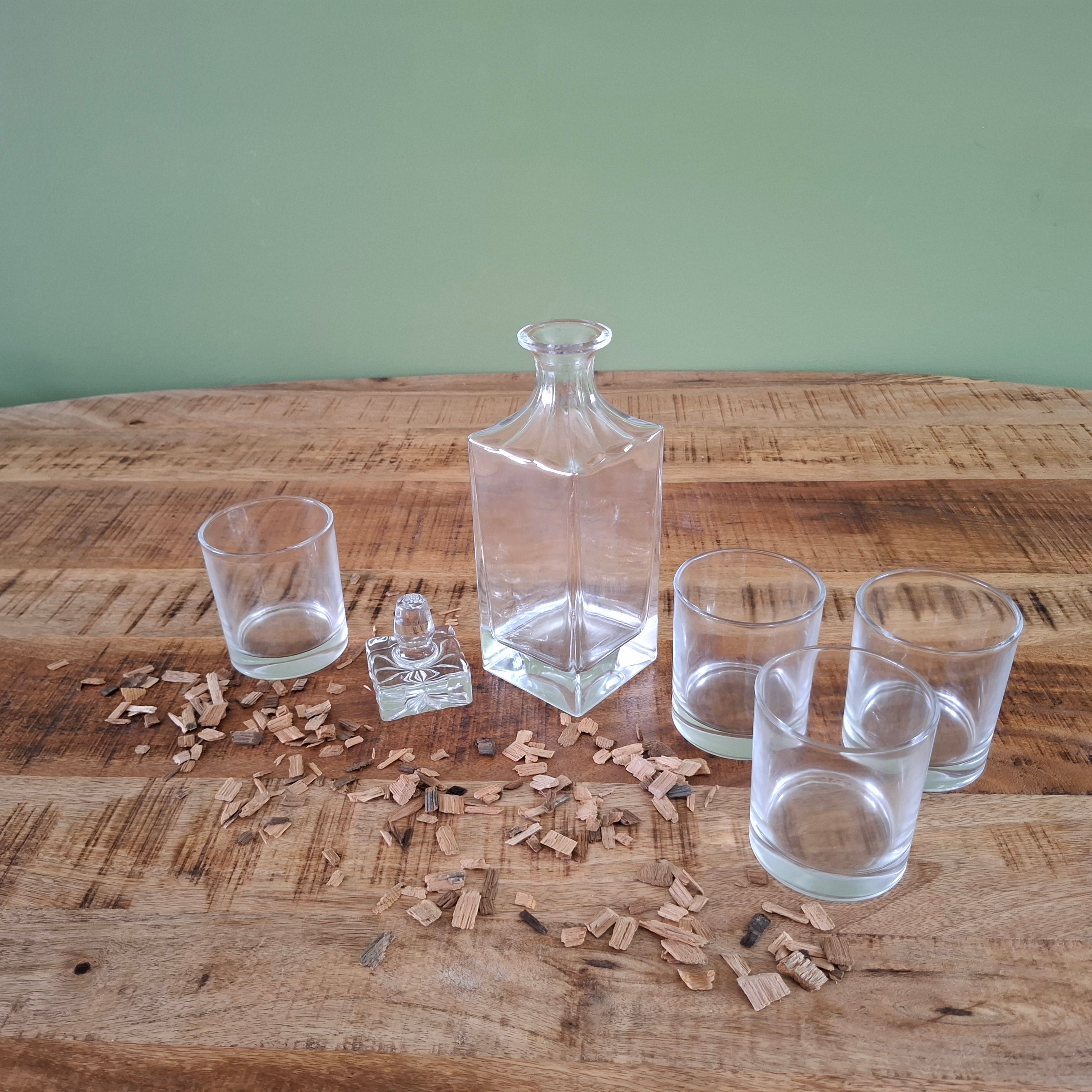 Luxe Kristallen Whisky karaf met 4 Glazen – Loodvrij Kristal