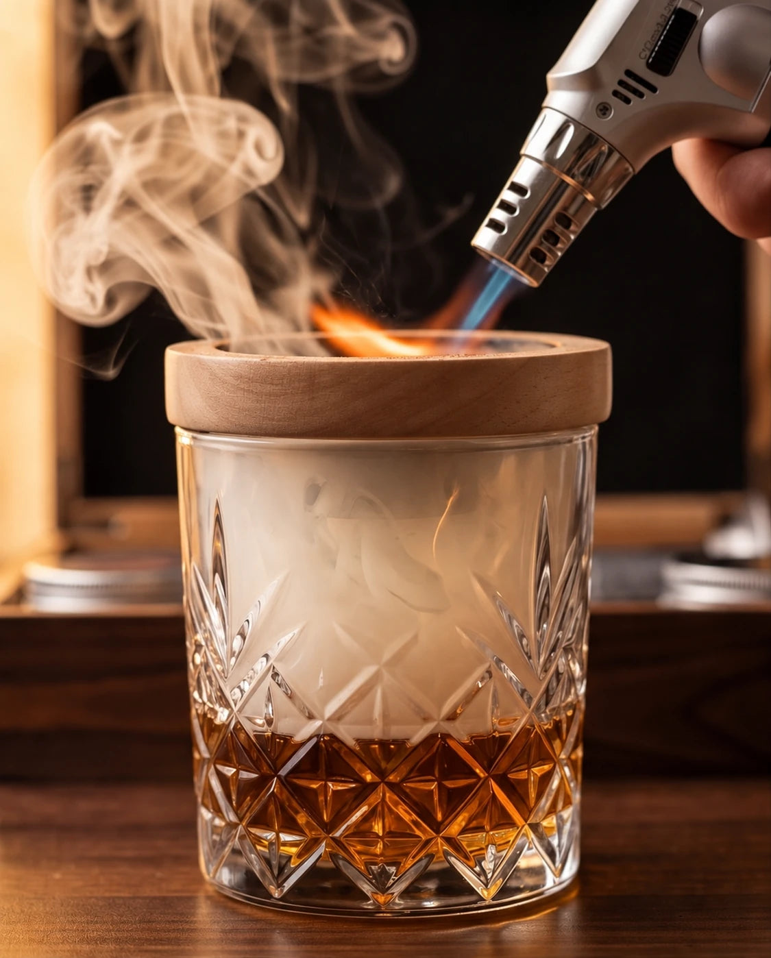Luxe Whisky Rookset in Houten Kist – Complete Cadeauset